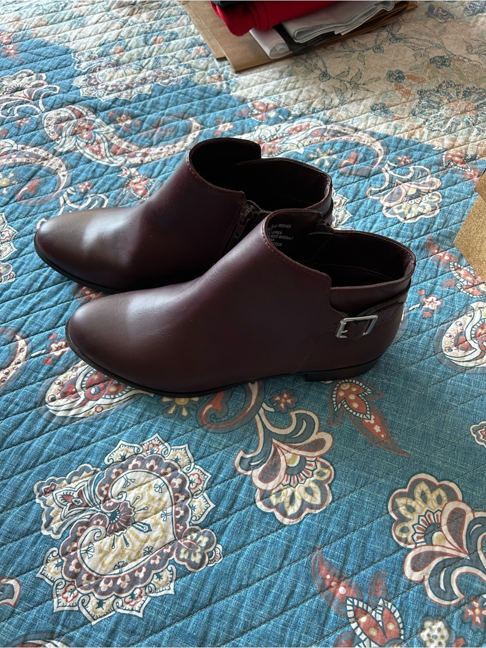 St. John's Bay Burgundy Ankle Booties